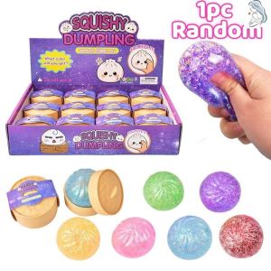 Christmas Dumpling Squishy Toy Slow Rising Soft Squeeze Stress Relief Limited Steamer Box Gift