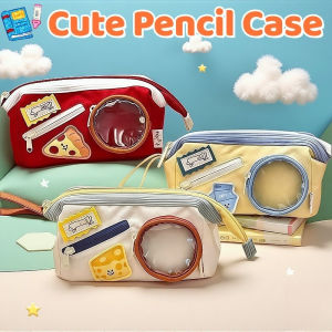 Cute Large Capacity Pencil Case with 5-Storage Space Desk Organizer School Pencil Pouch