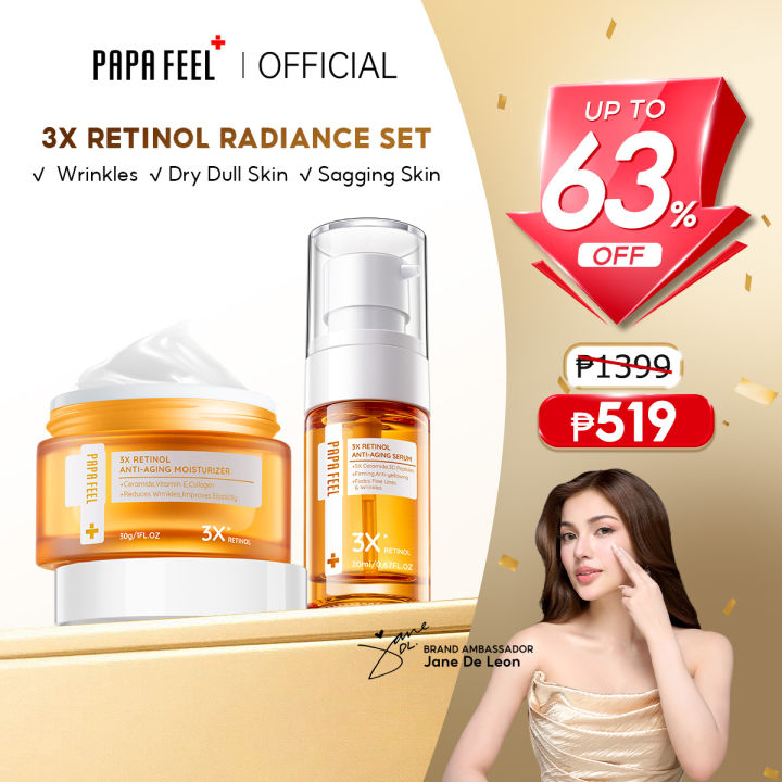 PAPA FEEL 【3X Retinol Set】Anti Aging Cream + Firming Skin