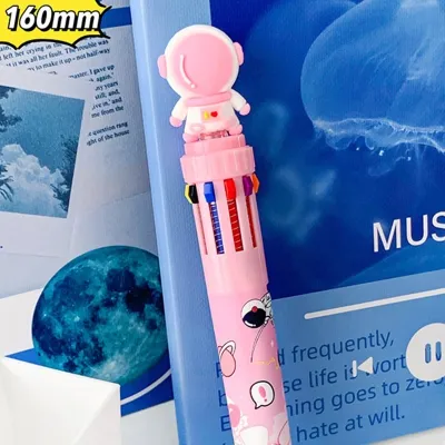 10 Colors Ballpoint Pen Cute Animal Office Stationary Multicolored Silicone Student wholesale 6 in 1