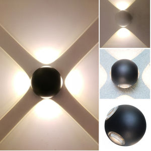 Modern Nordic Style Wall Light Round Waterproof IP6585-265V Aluminium Wall Light for Garden Corridor Doorway Aisle Stairs Living Room Bedroom Bathroom Kitchen