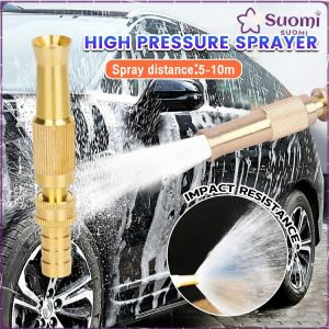 Suomi Muti-purpose Adjustable Copper High Pressure Sprayer Garden Watering Car Wash For 1/2" Hose