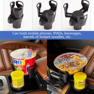 【Local delivery】 Car Multifunctional Cup Holder Sunglasses Phone Organizer Drinking Bottle Holder Large Space Storage Rotatable Car Accessories Car-Cup-Holder