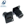 HDMI Two-Way Module Straight Flange Fixed Socket Panel Installation Female to Female  D Type Adapter Connector. 