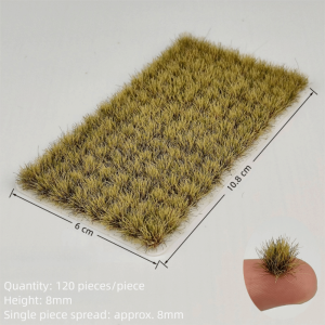 NOBLELUX 120PCS Multicolor Grass Tufts 8mm Height Self-Adhesive Simulation Wargame Scenery Mini Sand Table Layout Artificial Flower Cluster Toy