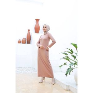 Cantik Butterfly Muslim Women Inner Gamis Muslimah Long Sleeve Stretchy Black/Nude/White/Dark Grey/Light Grey/Navy