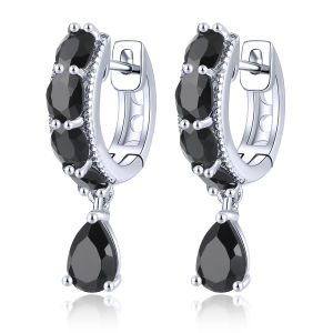 Lohaspie Jewelry Real 2 Carats Silver Earrings 925 Original Natural Tanzanite Clip Earring Light Blue Gemstone Pear Cut Gemstone Women Fashion Clip Earrings 925 Silver Jewelry