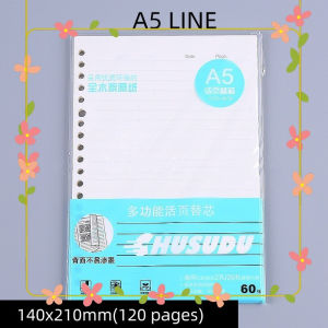 COD 1Pc Note book A4/A5/B5 Removable Refill Papers Notepads Line/Blank/Point/Grid