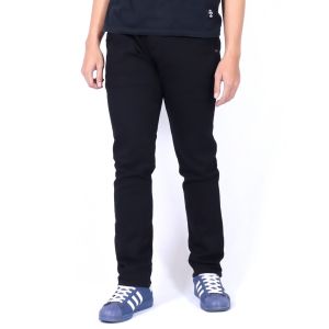 Linkswear Celana Panjang Denim Pria Dewasa Saku Tempel Terbaru Warna Hitam