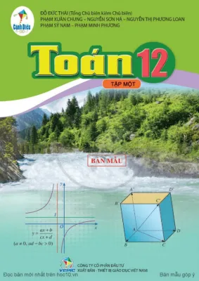 Sách giáo khoa Toán 12- Tập một- Cánh Diều (Kèm Nilon bọc Sách)