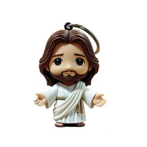 Delicate Acrylic Savior Keychain with Fine Detailing Perfect Christian Gift for Daily Inspiration & Spiritual Support