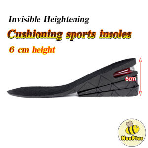 MaxPlus 6cm Height Increase Insoles 3-layer Air Cushion Heel Insert Lift Shoes Insole for Men and Women