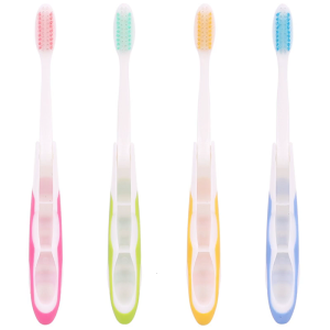 Folding Travel Toothbrush Bulk Foldable Hiking Toothbrush Mini Toothbrush for Camping Portable Built in Cover Toothbrush