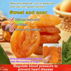 【Extra large flesh】 0 added golden apricots  Specially selected thick meat natural preserve Xinjiang Dried Apricot Pulp Preserved Fruit Seedless Red Apricots Dried red apricots soft and sticky
