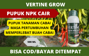 Pupuk NPK Cair Vertine Penyubur Tanaman Cabai Kemasan 500 ml bisa COD
