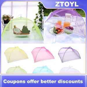 【ZTOYL】 Mesh Screen Protect Food Cover Folding Net Umbrella Kitchen Picnic Food Cover