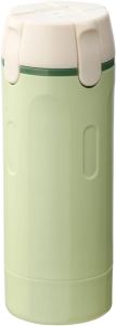 4-in-1 Travel Bottles for Toiletries Portable Leakproof Pump Dispenser with Foldable Locking Pump TSA Compliant Refillable Travel Containers for Shampoo Conditioner Lotion & Skincare(Key Lime)