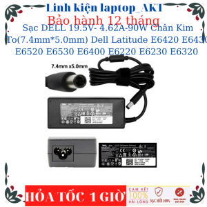Sạc Laptop DELL 19.5V- 4.62A-90W Chân Kim To(7.4mm*5.0mm) Dell Latitude E6420 E6430 E6520 E6530 E6400 E6220 E6230 E6320