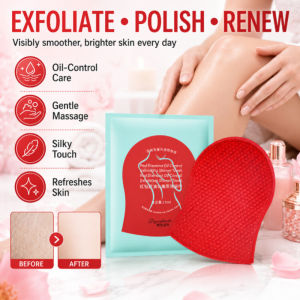 Red Diamond Exfoliating Bath Mitt Oil Control Deep Cleansing Dead Skin Remover Shower Body Scrubber Smooth Skin Facial Body Scrub Gloves