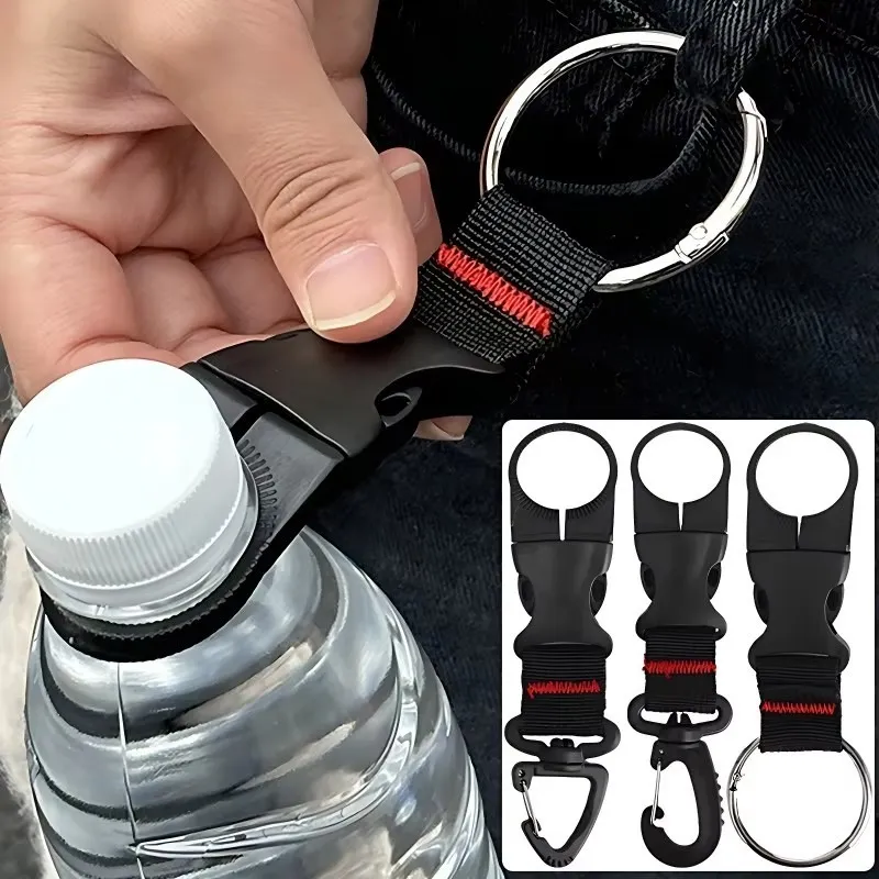 Outdoor Waterbottle Buckle Hook Portable Nylon Webbing Climb Pot