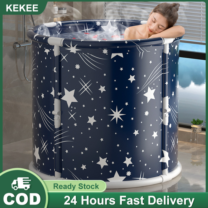 KEKEE Household Body Bathtub Sweat Steam Bucket Foldable Bath Bucket ...