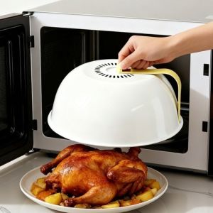 TIEZI MALL 2PCS Chống bắn nước Nắp đậy thức ăn cho lò vi sóng Chịu nhiệt Giữ tươi Nắp bát Phổ quát Nhựa Vỏ chống bụi Sử dụng lò vi sóng