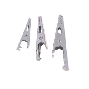 KingBe 50ชิ้นคลิปจระเข้ขนาดเล็กโลหะเงินขนาดเล็ก28มม. 35มม. 45มม. สำหรับการทดสอบไฟฟ้าสำหรับการทดสอบแบตเตอรี่