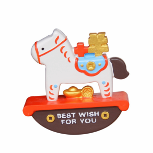 UMBRAULI Handcrafted Zodiac Horse Ornaments Shakable Cartoon Resin Cartoon Horse Statue Exquisite Unbreakable Doll Zodiac Horse Decoration Home Decoration