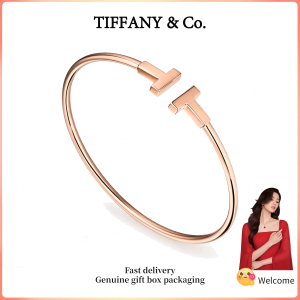 (New) Womens Fashion Bracelet rose gold T Series Wire Bracelet Valentines Day holiday gifts