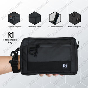AM - Tas Tangan Cowo Anti Air / Clutch Bag Pria  Waterproof / Hand Bag Exclusicve