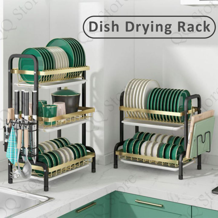 Stainless Steel Dish Rack Kitchen Rak Sinki Dish Drainer Rak Pinggan ...