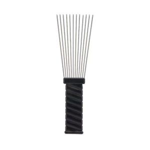 BLACKON Răng rộng Lược kim loại afro Black Fist Chuyên nghiệp Lược chải tóc Châu Phi Phụ kiện tóc Bền Lược chải tóc kiểu Mỹ Salon