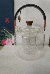 FFBH High Temperature Resistant High Borosilicate Glass Teapot Household Open Flame Electric Ceramic Stove Kettle Hot Water Teapot 2Z6B7
