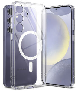 RINGKE® FUSION MAGNETIC Samsung Galaxy S24+/ S24 Crystal Clear Back Shockproof Compatible w/MagSafe Wireless Charging Ca