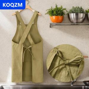 [COD] KOQZM Nấu ăn nhà bếp Tạp dề thoáng khí chịu mài mòn dành cho người lớn eo Tạp Dề Chống bẩn mềm Nhà hàng làm việc quần áo nhà