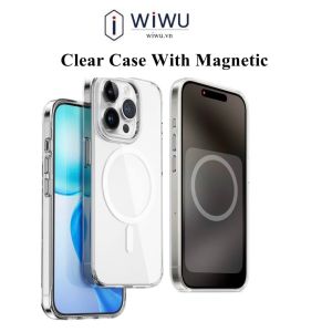 [Hiển thị vòng sạc ] Ốp lưng trong suốt WIWU Clear Case Pro cho iPhone 13  14  15 Pro Max  chống ố vàng