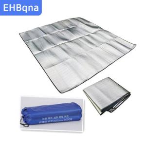 [COD] EHBqna SPORTS Waterproof camping เสื่อนอนอลูมิเนียมฟอยล์กลางแจ้งพับเก็บได้เสื่อชายหาด