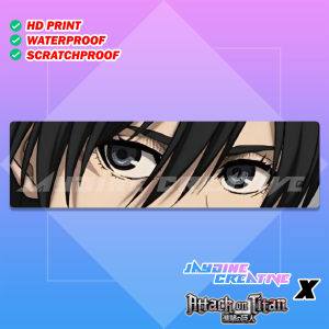 BUY 3 GET 1 - Attack on Titan - Eye Slap Sticker Indoor Outdoor Vinyl Sticker Waterproof & Non-Faded 4x1.2 inches