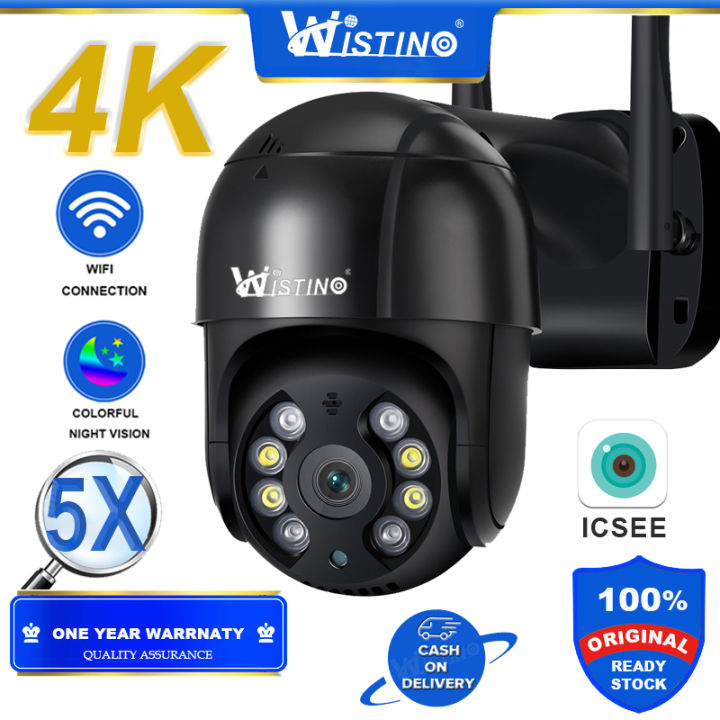 2X TELECAMERA WIFI ESTERNA PTZ ICSEE – SMART CAMERA WIRELESS DA Esterno Con Zoom Rotazione Visione Notturna E Controllo Remoto