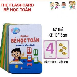 Bộ thẻ học toán thông minh cho bé từ 4 đến 6 tuổi bộ 42 thẻ học số và phép tính cho bé