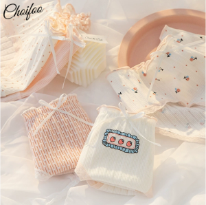 ChoiFoo กางเกงในเด็กผู้หญิงใหม่กางเกงในลายพิมพ์น่ารักกางเกงในหวานแหววเกาหลีชุดชั้นในผ้าฝ้ายไร้รอยต่อกางเกงในกลางเอวนุ่มแนะสวมสบายกางเกงในนักเรียนเป็นมิตรกับผิว