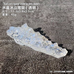 Manicure Gold Foil Crystal Iceberg Pen Holder Gel Broken Ice Transparent Styling Tool Photo Props Work Decoration