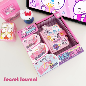 Childrens Secret Notepad Pink Rabbit With Lock Kids Writing Notebook Creative Kawaii Pretend Play Stationery Student Diary Girls Gift