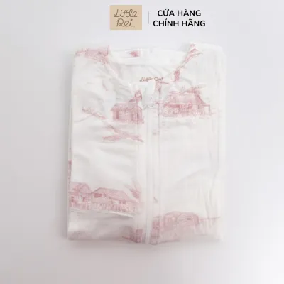 Túi ngủ em bé vải sợi tre Little Rei