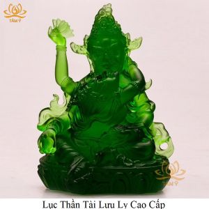 Tượng Ngũ Lộ Thần Tài Lưu Ly Cao Cấp Đặc Biệt Tinh Xảo Pháp Bảo Kim Cang Thừa Mật Tông Tâm Ý Kích Thước ( cao 11cm )