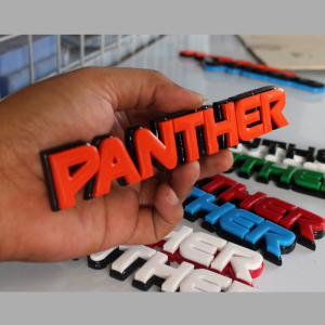 EMBLEM MOBIL PANTHER EKSTERIOR MOBIL ISUZU VARIASI TIMBUL 3D BAHAN FIBERGLASS