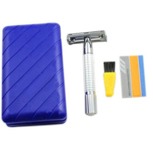 Stainless Steel Razor Shaver For Men Manual Shaver With Blade Safety Beard Trimmer Adjustable Razor With Brush And Box
