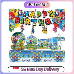 【Pure Care】 Super Mario Party Supplies / Super Mario Theme Party Decoration / Event Kit / Birthday Ornaments