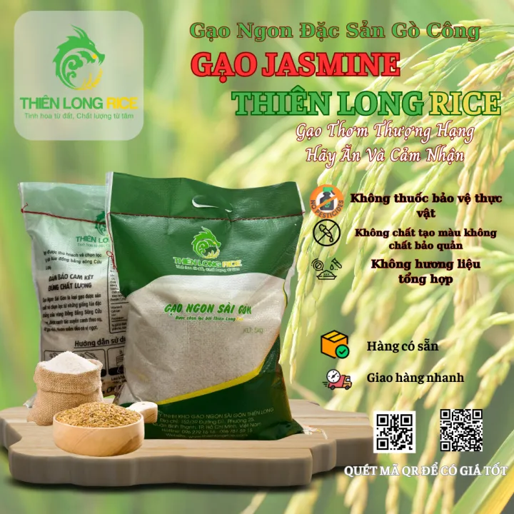 JASMINE White Rice 5KG - Natural Thai Aromatic Long Grain Rice, Trans Fat Free