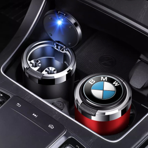 Personalized car ashtray with one-touch opening practical luxury car accessories ashtray with light